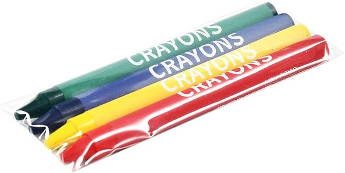 Madisi Crayons Bulk Pack, Regular Size, 4 Colors, 150 Packs, 600 Count