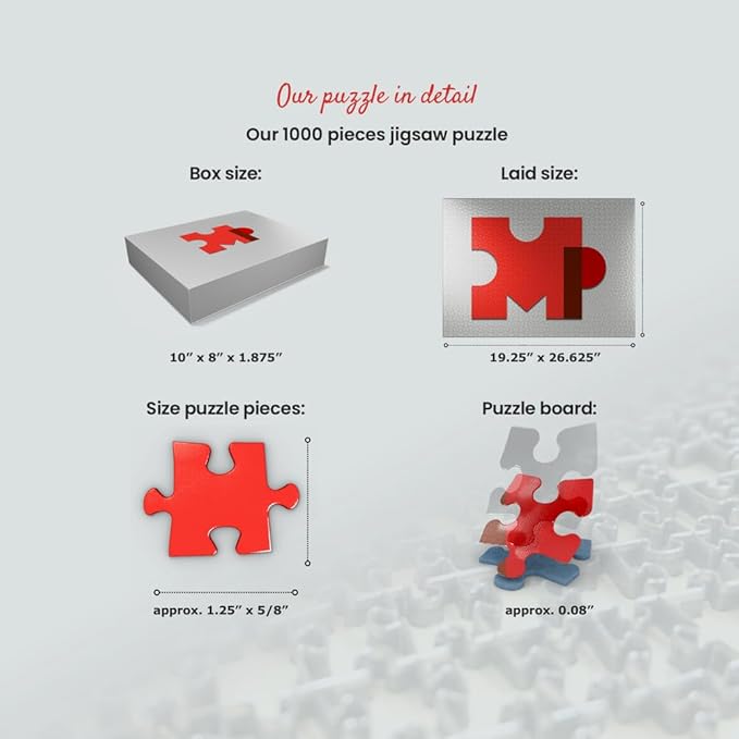 MyPuzzle Lazy Frenchie - Premium 1000 Piece Jigsaw Puzzle for Adults