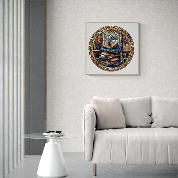 Jigfoxy Wooden Puzzle for Adults, Snake Visual Horse Wooden Jigsaw Puzzles for Adult, Unique Animal Shape Wood Cut Puzzles, Christmas Thanksgiving Gifts for Friends Family (M-11.4 * 11.4in-200pcs)