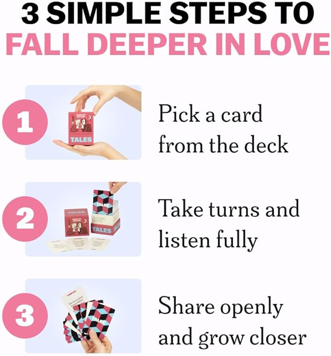 TALES 150 Conversation Starter Cards, Couples Edition, Perfect for Couples Games for Adults, Date Night Ideas, Gifts, Anniversaries, and Quality Time Together, Prompts for Deeper Connection