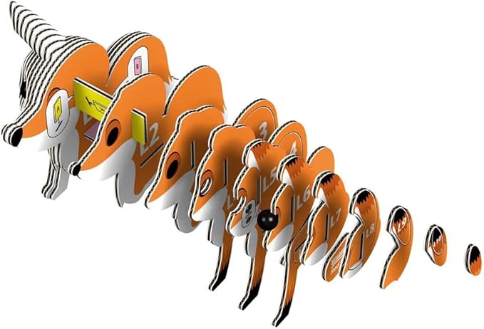 Eugy Red Fox 3D Puzzle, 30 Piece Eco-Friendly Educational Toy Puzzles for Boys, Girls & Kids Ages 6+