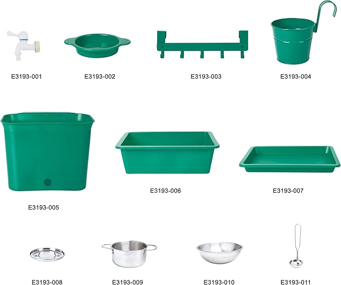 Hape Outdoor Kitchen | Mud Kitchen Wooden Toy Playset with Accessories, for Children Ages 3+ Years