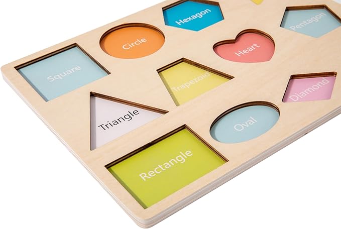 Adena Montessori Wooden Cognition Knob Puzzles Baby & Toddler Development Toy