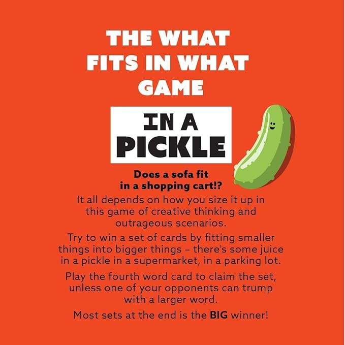 Gamewright - in a Pickle Card Game - Party to Go - Ages 10+