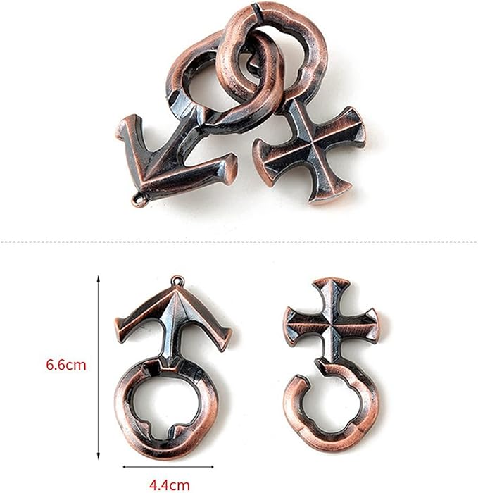 VolksRose 15pcs Brain Teaser Puzzles, Metal Wire Puzzles Set, Mind Smart Game IQ Challenge Puzzle Games, Educational IQ Test Unlock Interlocking Toy Lock Puzzles Gift for Adults Teenagers