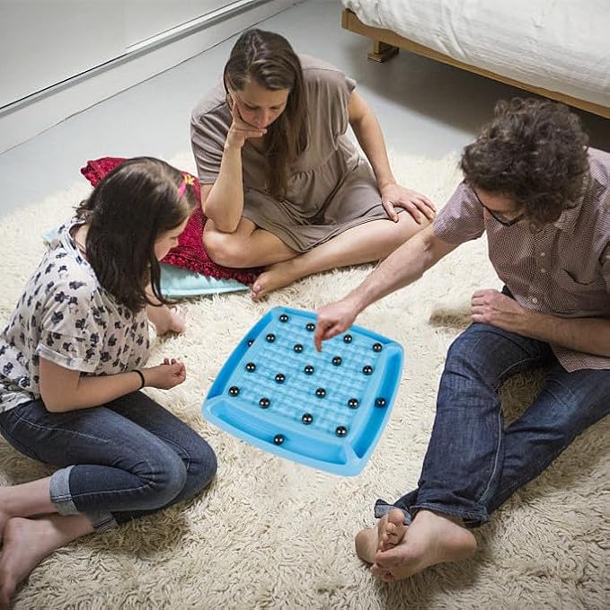 Magnetic Chess Game, Portable Magnetic Chess Game with Stones - 30 Stones, Fun Table Top Multiplayer Strategy Game. (30 Round Magnets)