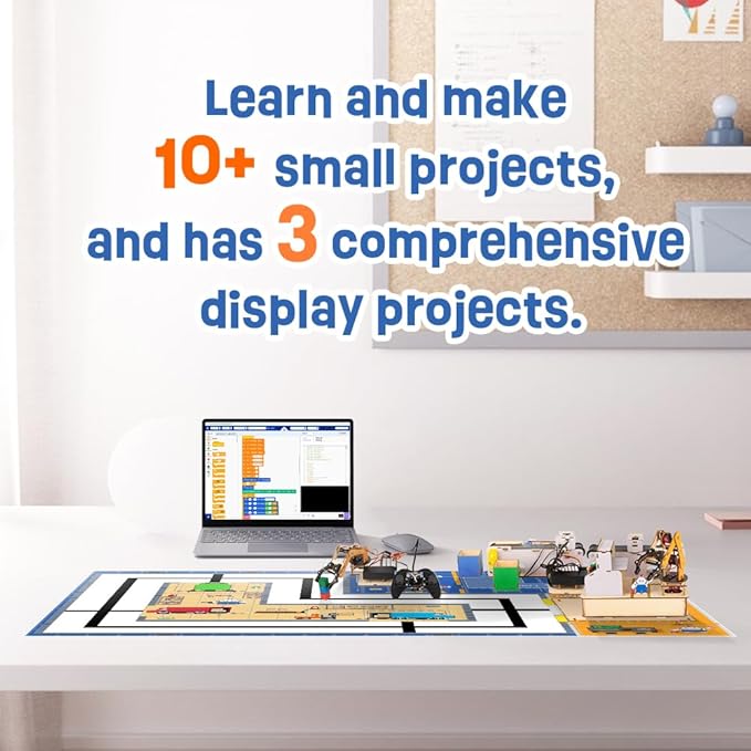 ACEBOTT 3-in-1 ESP32 IoT Control Smart Factory Starter Kit, Electronics Programming Kit Compatible with Arduino Scratch Online Tutorials, School DIY Education Solution Series STEAM Set for Teens 12+