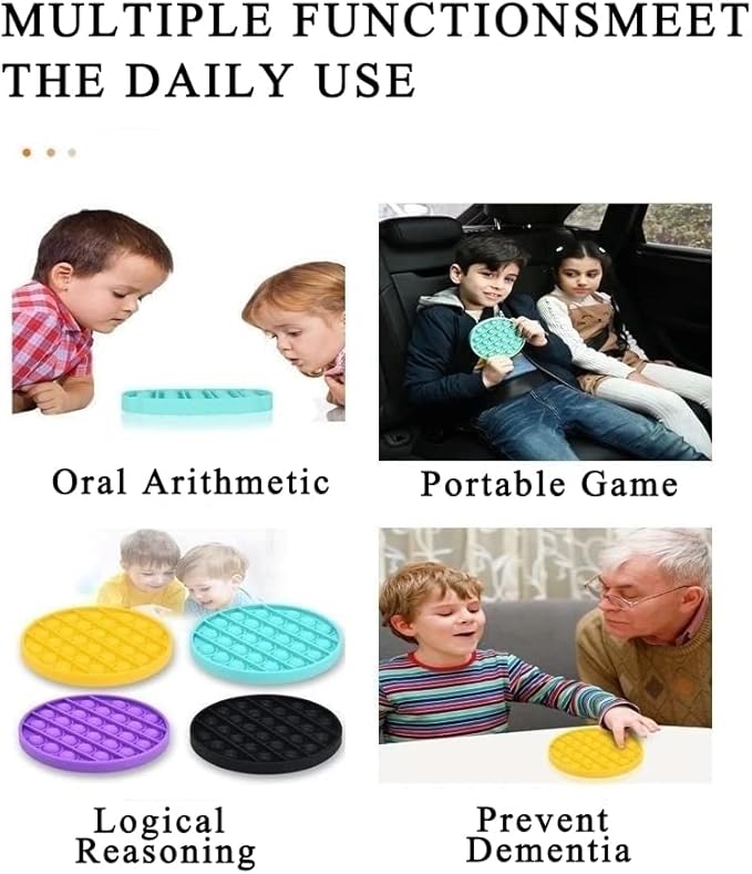 Random 4 Pcs Fidget Toys,Push Pop Fidget Sensory Toys Set,Stress Relief Gifts for Kids & Adults,Pop Bulk & Party Favors Toddler Toys for Easter Gifts,Party Supplies,Classroom Prizes