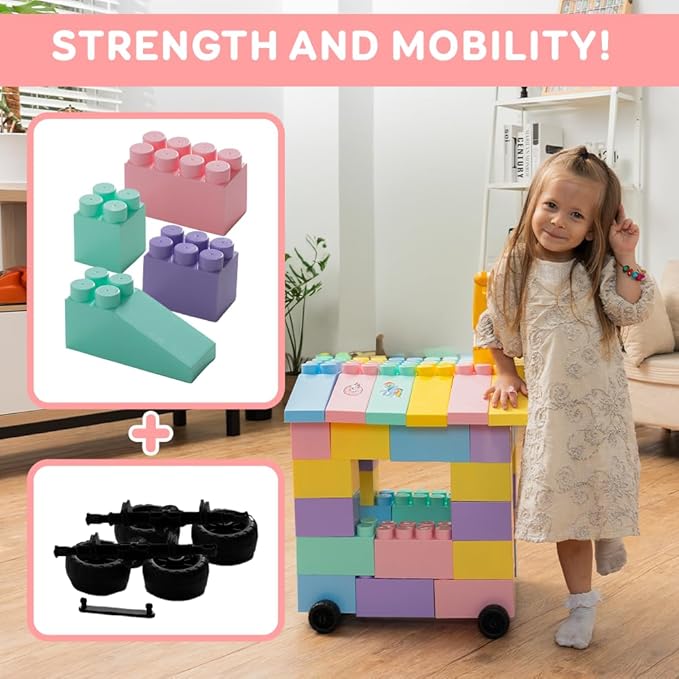 PLATPORTS Big Blocks - Big Jumbo Blocks - Large Building Blocks - Large Blocks - Giant Building Blocks - Jumbo Blocks - Big Blocks for Kids Ages 4-8