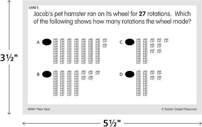 Teacher Created Resources Power Pen Learning Cards: Place Value (6464),2.375 H x 3.5 L x 6.5 W