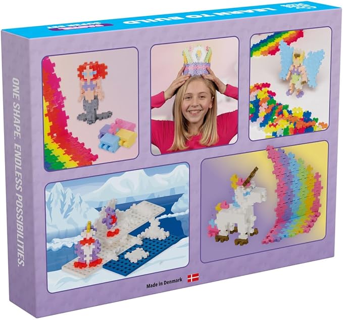Plus-Plus - Learn to Build Super Set - Pastel Mix, 1,200 Pieces w/ 4 Baseplates - Construction Building Stem/Steam Toy, Interlocking Mini Puzzle Blocks for Kids