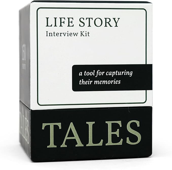 TALES Life Story Interview Kit – Classic Edition (Original Packaging) – Conversation Cards for Families, Parents, Adults – Game Night, Road Trips, Dinner Table, Getting to Know You