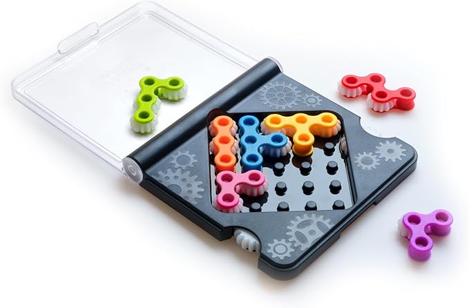 SmartGames IQ Gears Travel-Friendly Dynamic Logic Game Featuring 120 Challenges for Ages 7 - Adult