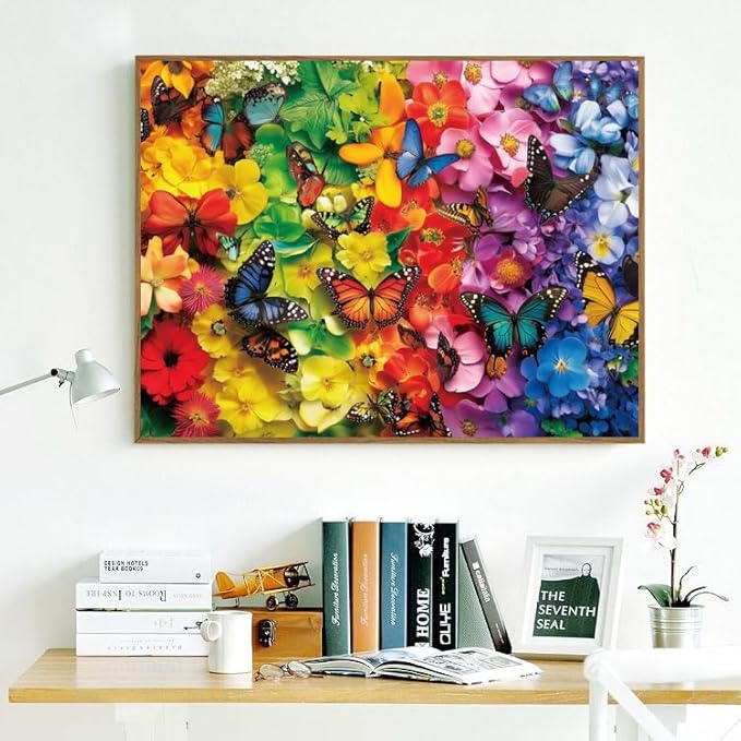 500 Piece Puzzles for Adults Colorful Butterflies 20.5 x 15 Inch 500 Piece Jigsaw Puzzles for Kids Adults Puzzles 500 Pieces for Adults Holiday Educational Challenge Toy