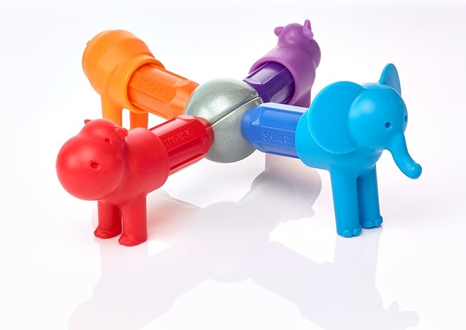 SmartMax My First Safari Animals STEM Magnetic Discovery Building Set with Soft Animals for Ages 1-5