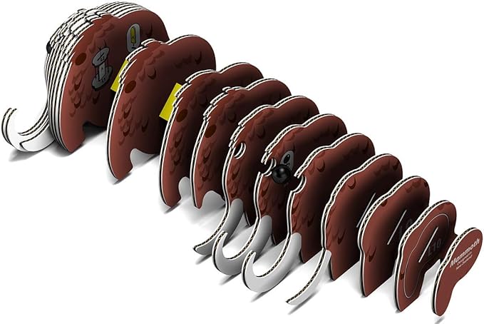 Eugy Mammoth 3D Puzzle, 22 Piece Eco-Friendly Educational Toy Puzzles for Boys, Girls & Kids Ages 6+