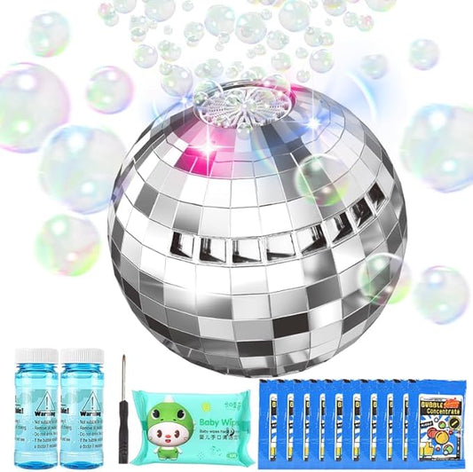 Bubble Machine Toddler Earth Bubble Machine Kids Toys for 3-8 Years Old Boys Girls, Ideal Gift for Baby Birthday Safe Summer Wedding Party Outdoor Bubble Toys