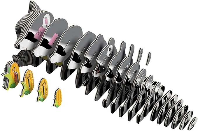 Eugy Raccoon 3D Puzzle - 46 Piece Eco-Friendly Educational Toy Puzzle for Boys, Girls & Kids Ages 6+