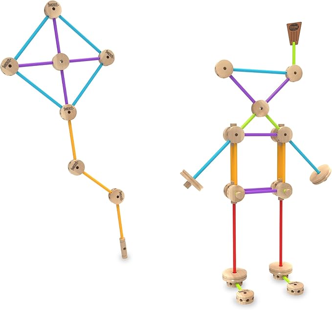 TINKERTOY - Retro Building Set Tin - 85 Pieces