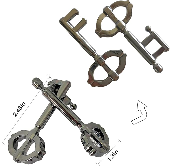 Metal Brain Teasers Puzzles 3PCS Unlock Interlocking Puzzles IQ Logic Test Disentanglement Educational Toy for Kids Adults