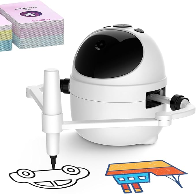 Drawing Robot for Kids Educational Toys, Robot Toys Creative Drawing Learning Kit with 150 Word Cards, Gift for Girls and Boys 4 5 6 7 8 Years Old