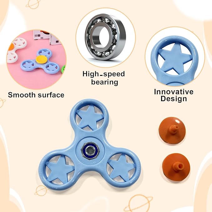 24 Pack Fidget Spinner Fidget Toys,Party Favors Supplies Birthday Gifts Goodie Bags Stuffers for Kids Adults,Sensory Toys for Anxiety ADHD Stress Relief,Carnival Treasure Box Toys Classroom Prizes