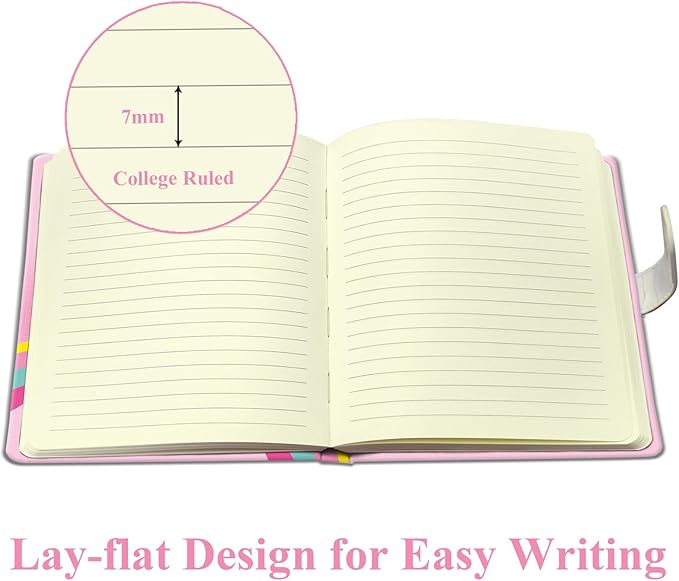 Unicorn Journal for Girls - Gift for Kids - Diary with Pen & Magnetic Closure, 192 Pages for Writing, 5.3"x7.5" Hardcover Lined Notebook