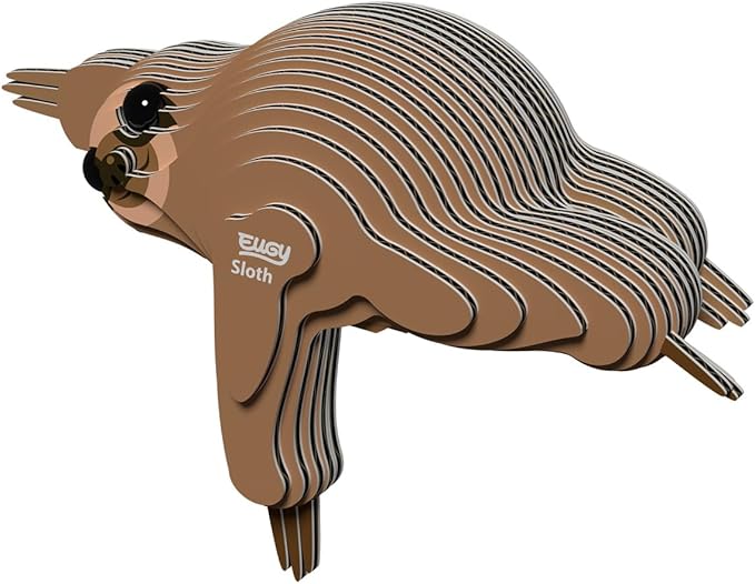 Eugy Sloth 3D Puzzle, 23 Piece Eco-Friendly Educational Toy Puzzles for Boys, Girls & Kids Ages 6+