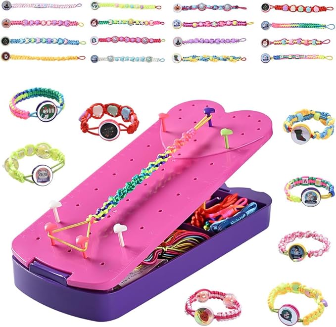 QDGMXIV Bracelet Making Kit for Girl 7 8 9 10 11 12 Year Old, Arts and Crafts Kid Gifts for Birthday