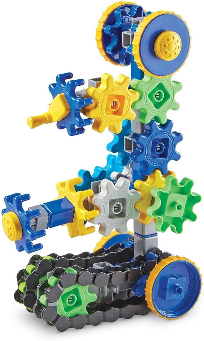 Learning Resources Gears! Gears! Gears! Treadmobiles Building Set, STEM Toys, Develops Early Engineering Skills, 108 Pieces, Ages 5+