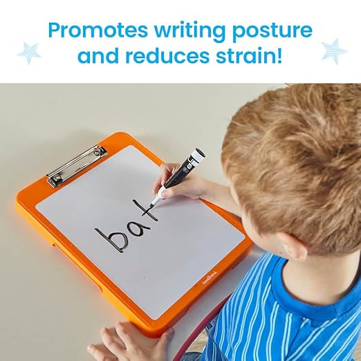 hand2mind Rainbow Writing Slant Boards, Desktop Whiteboard, Dry Erase Clipboard, Reusable Handwriting Practice for Kids, Learn to Write, Letter Writing, Teacher Supplies for Classroom (Set of 6)