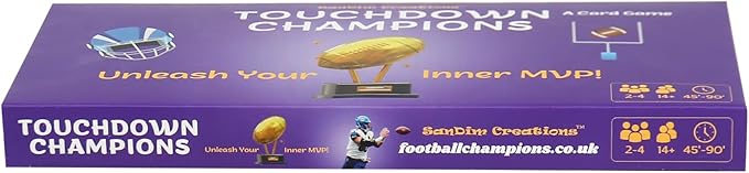 Touchdown Champions Football Card Game - Sports Strategy Card Game - Family Game Night Card Games for 2-4 Players - Perfect for Gifts Super Bowl Parties 14