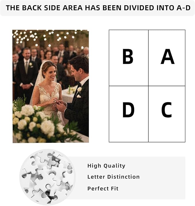 Custom Wooden Jigsaw Puzzles - 120/200/300/500/1000/1500 Piece Photo Gift Sets for Adults & Kids - Pet, Wedding, Family Memory Keepsake