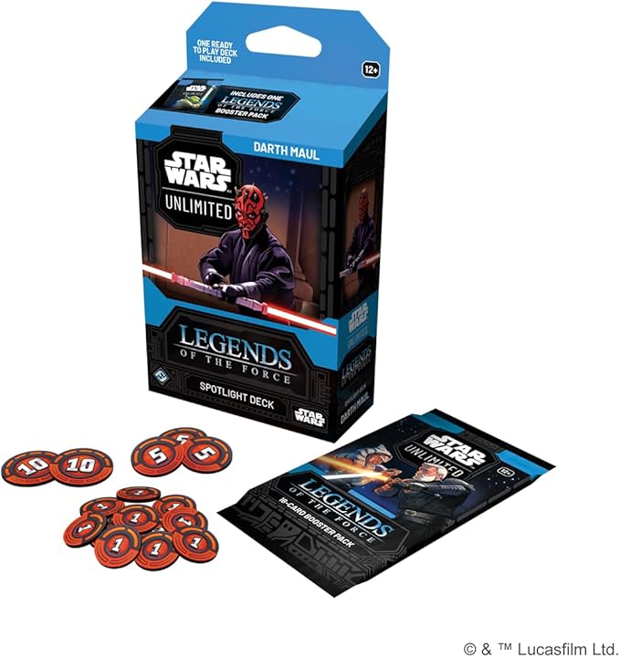 Asmodee Star Wars: Unlimited TCG Legends of The Force Darth Maul Spotlight Deck - Ready-to-Play 50-Card Deck with Exclusive Cards, Ages 12+, 2+ Players, 20 Minute Playtime