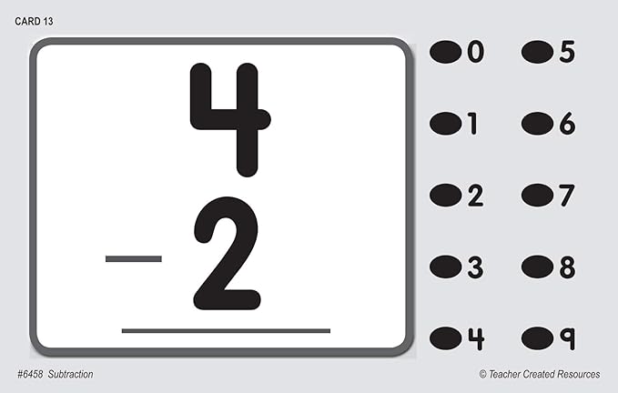 Teacher Created Resources Power Pen Learning Cards: Subtraction (6458) Medium