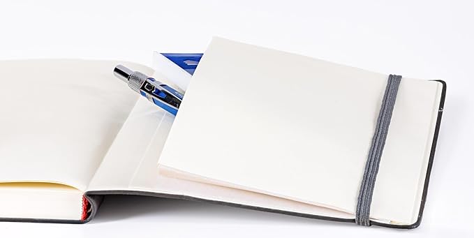 Leda Art Supply Pocket Landscape-Shaped Sketchbook, 5.5 inches x 3.3 inches, Lays Flat Flexible Sketch Book for Artists, Ideal for Ink, Water Color, Pen, Pencils, Size: Small Landscape