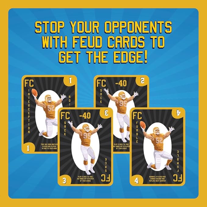 Fast, Fun Football Card Game for Families, Games Nights, Vacations & Tailgates | Enjoyed by Kids, Teens and Adults | Great Football Gift, Birthday Present, Stocking Filler