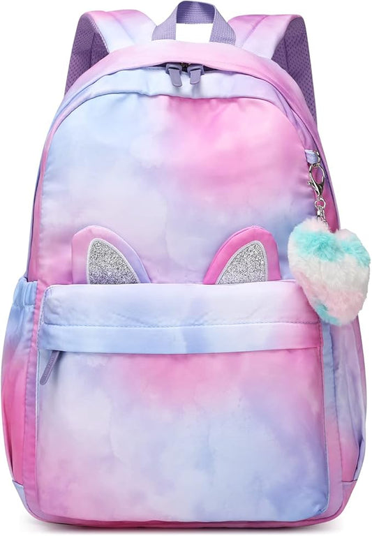 SUN EIGHT Lightweight Backpack for Girls Kids Elementary Bookbag Waterproof Large Space School Backpacks for Teens for Travel and School Ages 6+ Years old Casual Backpack