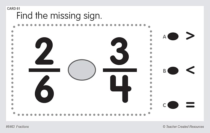 Teacher Created Resources Power Pen Learning Cards: Fractions (6463)