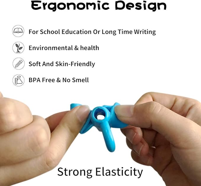 KOABBIT - Pencil Grips/Holder for Kids Handwriting, Toddlers/Preschool 2-4 Year learning to Write, Writing aid Grip for Children's Training Pencils, 3 PACK