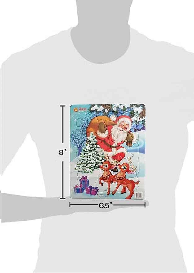 Just Smarty Preschool Christmas Puzzles for Kids Ages 3-5 Set of 2 | Fun Shapes 13 & 15 Pieces Santa Design with Tray | Christmas Best Gift | Educational Kids Puzzles Ages 3-5 Level 4