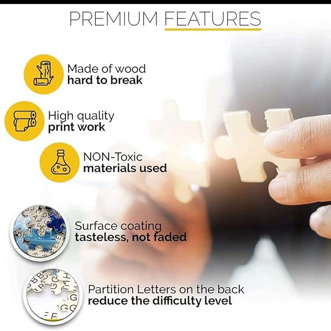 Jigsaw Puzzles for Adults - 500 Pieces Bichon Frise, Eco-Friendly Wooden Puzzles, Vivid Art Crafts - Unique Gifts 20.5 x 15 Inch