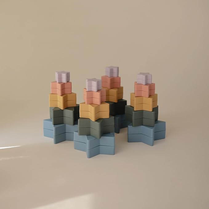 mushie Nesting Stars Toy | Made in Denmark (Retro)