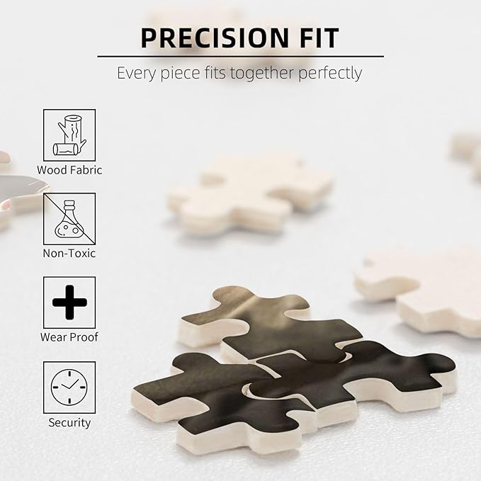 Custom Wooden Jigsaw Puzzles - 120/200/300/500/1000/1500 Piece Photo Gift Sets for Adults & Kids - Pet, Wedding, Family Memory Keepsake