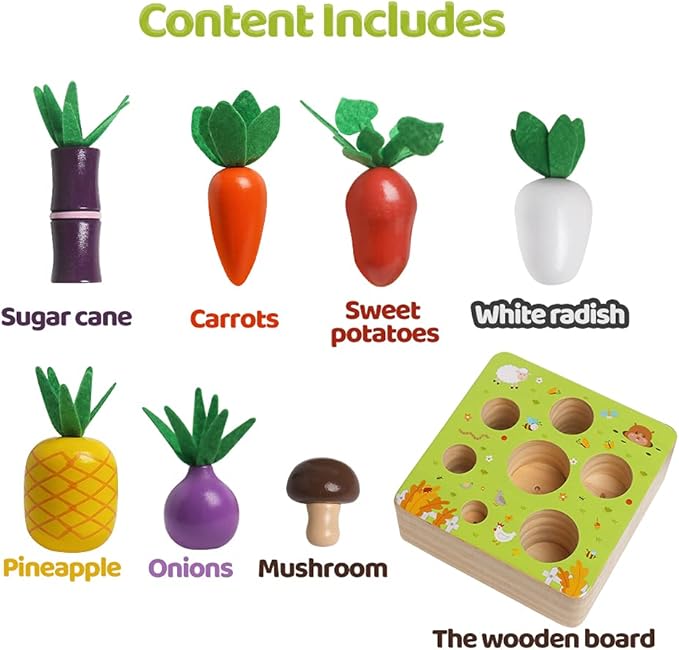 Wooden Montessori Learning Toys for 3+ Years Kids - Toddler Learning Toys with Shape Color Sorting Stacking Toys Wooden Puzzles Easter Basket Stuffers Gift for Toddler Boys Girls