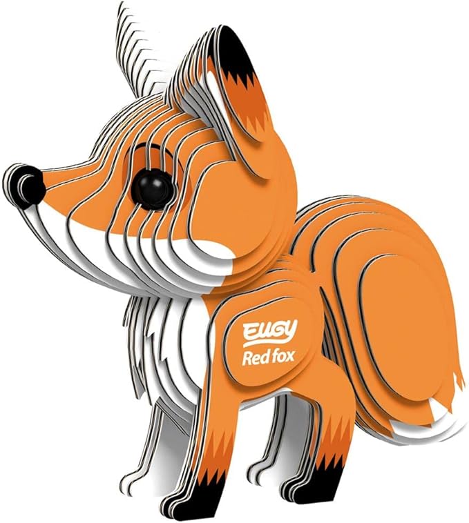 Eugy Red Fox 3D Puzzle, 30 Piece Eco-Friendly Educational Toy Puzzles for Boys, Girls & Kids Ages 6+