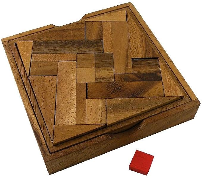 Impossible Square Wooden Puzzle Brain Teaser