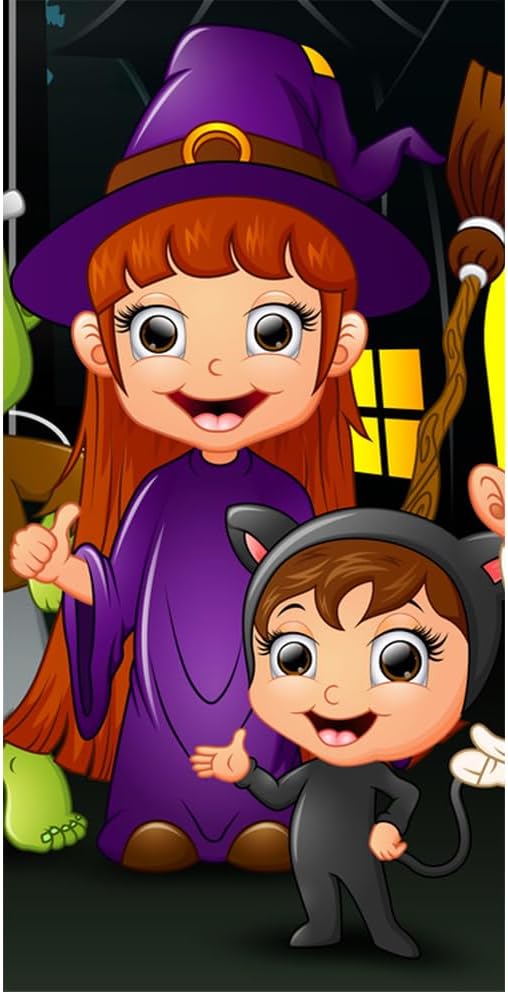 CVPuzzles Happy Halloween Costume Party 35 Piece Children's Jigsaw Puzzle 12 inch X 18 inch Spooky Family Fun Educational Toy for Children
