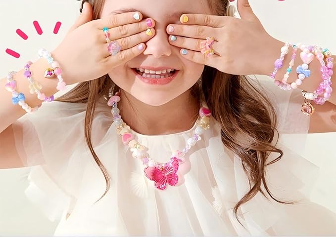 ROOCHKD Charm Bracelet Making Kit Girls Toys, DIY Jewelry Making Crafts and Decorations, Art Supplies Class Activity for Kids Birthday Exchange Christmas Gifts Party Favors