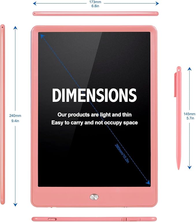 EooCoo Toys for Ages 3-6, Drawing Board 2 Pack, 10 Inch LCD Writing Tablet, Electronic Drawing Tablet, Girl/Boy Birthday Gift, Kids Toys, Drawing Pad Girls Gifts, Kids Travel Essential